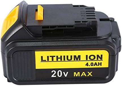 Amgaze 2PCS 20V 4.0Ah DCB200 Li-lon Rechargeable Battery Replacement for Dewalt DCB200 DCB180 DCD985B DCS331B DCD740 DCB181 DCF883B DCG412