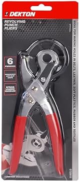 DEKTON Revolving Punch Pliers Heavy Duty Hole Punch Tool 6 Sizes Ergonomic view 2