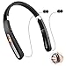 Bluetooth Headphones, TOCGAMT Wireless Retractable Foldable Neckband V4.1 (KKY-992) HD Stereo Sport Travel, Support iPhone,Samsung Galaxy Series, Android Other Bluetooth-Enabled Devices-B(Black)