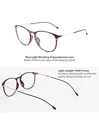 Livho Blue Light Blocking Computer Glasses for Women Men,Anti Glare UV Filter TR90 Eyewear Frame Eyeglasses - 0.0 Diopter