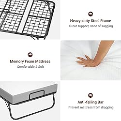 Homieasy Folding Bed with Mattress, Portable