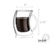 JoyJolt Caleo Collection Double Wall Insulated Glasses Espresso Cups Set of 2 (2-Ounces 60 ML)