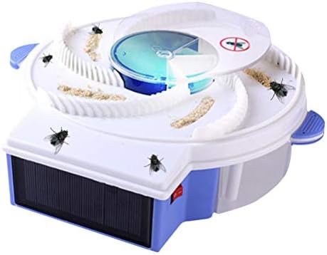 Yeaphy Solar Energy Fly Trap Device with Trapping Food Electric Flycatcher Artifact Catcher