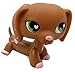 Dachshund #556 (Brown, Heart on Butt, Green Eyes) Littlest Pet Shop (Retired) Collector Toy - LPS Collectible Replacement Single Figure - Loose (OOP Out of Package & Print)