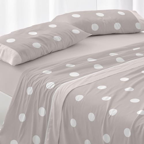 Burrito Blanco | Cotton Bedding Set | 90 cm Bed Design 627 | Sand Color (90 x 190/200 cm.)