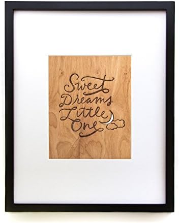Sweet Dreams Little One Laser Cut 8x10 Wood Art Print (Home Decor / Housewarming / Baby Shower Gift / Made in USA)