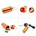 PPFISH 3 Air-tight EDC Accessory Case, Pill Fob Capsule Keychain, Waterproof Match Case Battery Holder, Outdoor Survival Storage Metal Container Dry Box