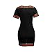 Women Sexy African Print V-neck Dashiki Bodycon Stretch Club Dress Black Large
