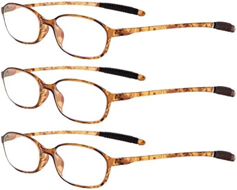 Zhuhaitf 3 Pairs of Stylish TR90 Eyewear Reading Glasses Men Women Readers with Comfortable Degree - Choose Your Magnification