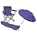 Redmon Umbrella Camping Chair with Matching Shoulder Bag, Purple