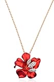 TAGOO Red Flower Brooch Shawl Pin Clip Corsage 1.85