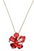 TAGOO Red Flower Brooch Shawl Pin Clip Corsage 1.85" in Crystal Rhinestone for Women and Teen Girls
