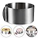 6 to 12 IN Cake Mousse Mold Cake Baking, RAINBEAN Adjustable Round Cake Ring Mold Stainless Steel Cake Decor Mold Ring For Baking Kitchen Pastry Tools