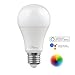 Nephelae Smart Wi-Fi LED Bulb,Multicolored Home Light,Dimmable,Tunable Warm White & Color,No Hub Required,Remote Control,Compatible with Alexa and Google Assistant,60W Equivalent(7W)