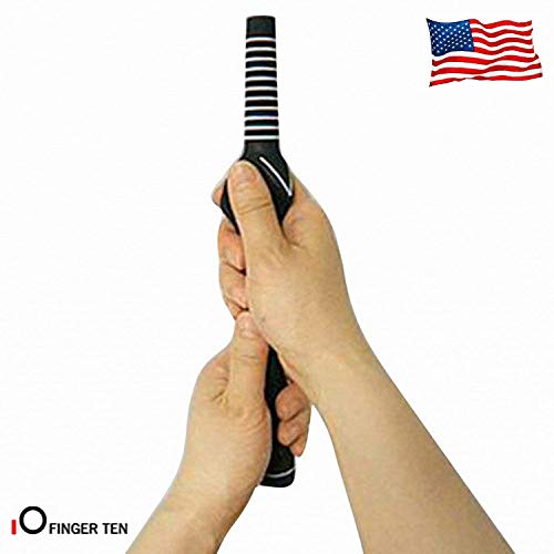 image for FINGER TEN Golf Swing Grip Trainers Practice Tool Aid Value 2 Pack, Qu