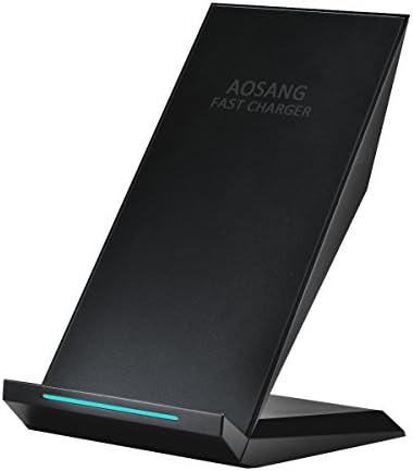 Fast Wireless Charger AOSANG 2 Coils Design Wireless Charger Stand Quick Charger For Samsung Galaxy S7 Edge S6 Edge Plus Note 5 LG Nexus 4 5 Nokia Lumia 920 950 and All Qi-enabled Devices