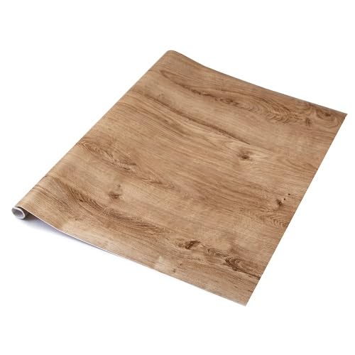 90cm x 10m d-c-fix RIBBECK OAK sticky back plastic vinyl wrap film (200-5603)