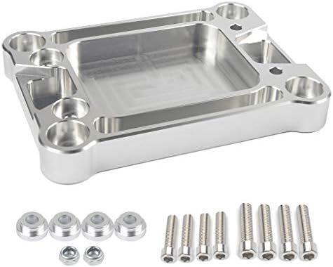Gankmachine Replacement for Honda Civic K20 K24 K Series Shifter Base Plate Set Aluminum Car Accessories Silver 198 * 150 * 26mm