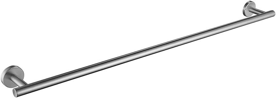 JQK Bath Towel Bar, 30 Inch Stainless Steel Single Towel Rack for Bathroom, Towel Holder (Brushed Finished) Wall Mount, 32.91 in Total Length: Home & Kitchen