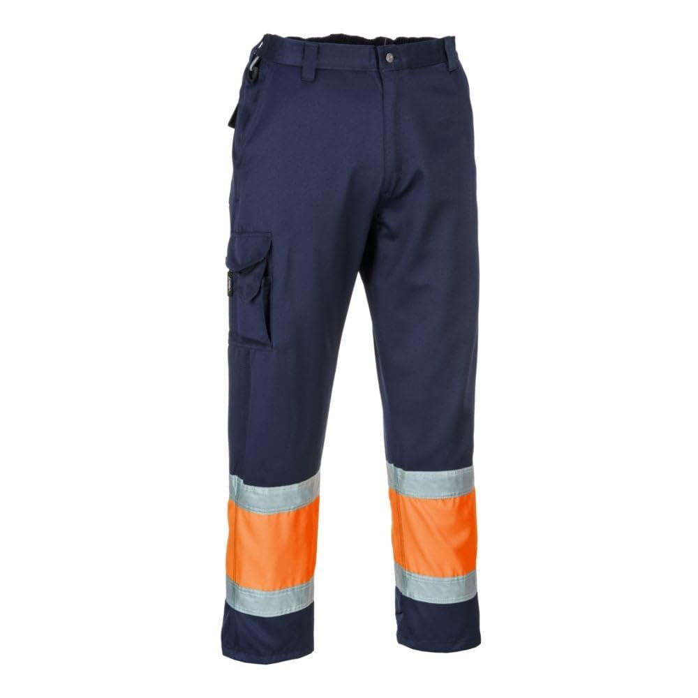 Portwest Hi-Vis Two Tone Combat Trouser, Size: XXL, Colour: Orange/Navy, E049ONRXXL