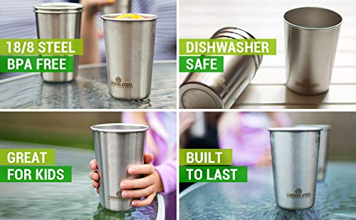 1 10oz+Stainless+Steel+Cups+Metal