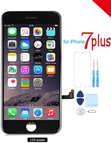 Coobetter for iPhone 7 Plus Screen Replacement Blcak (5.5) LCD 3D Touch Screen Digitizer Display with Free Repair Tool Kits + Free Screen Protector