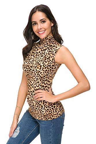 Womens Long Sleeve/Half Sleeve/Sleeveless Mock Turtleneck Crew Stretch Slim T Shirt Layer Top