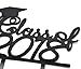 Class of 2021 Cake Topper Graduation Grad Party Decorations (Black Giltter)