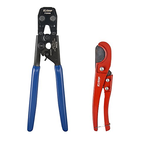 iCrimp PEX Clamp Cinch Tool for 3/8-inch to 1-inch Stainless Steel Clamps meet ASTM F2098 Standard with Pex Pipe Cutter - Thumbnail 7