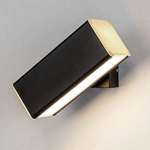 Neilyn Flexible Simple Modern Bedside Reading Wall Light Wall Mounted LED Lamp Nordic Bedroom Aisle Living Room Lamp Study Can Be Rotated Wall Lamp Sconces Built-In LED White Light Bulb ( Color : D-26*10cm black )