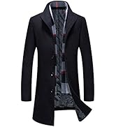 Amazon Com Aptro Men S Luxury Full Length Trench Coat Long Wool Overcoat Winter Windbreaker Clothing Shoes Jewelry