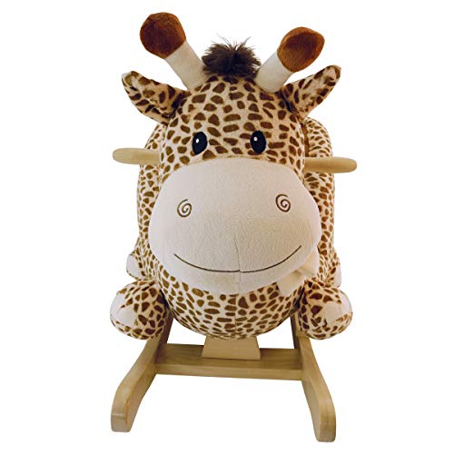 Bieco Plüsch Schaukeltier Giraffe | Schaukelpferd Baby | Schaukeltier Baby | Kinderschaukel Indoor | Baby Wippe | Baby… – Bild 3