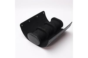 SHOWQI Watch Roll Travel Case For Men and Women with 3 Watch Storage Organizer-Secure Storage with Innovative Removable Pillows & Solid Dividers for Home Storage, Travel and Display (BLACK)