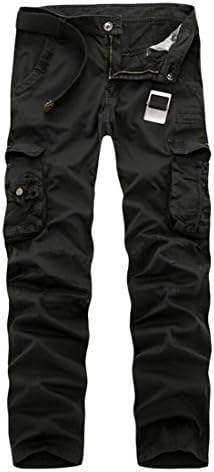 maweisong Men's Cotton Military Army Cargo Camo Combat Work Pants with Pockets Black 33