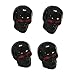 Funnytoday365 4 Pcs/Set Skull Head Expression Car Tire Tyre Dust Stem Air Valve Caps (Black)