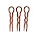 Honbay 12PCS 9cm Large Wave U Shaped Chignon Hair Clips Hair Pins Hair Twist Styling Tool for Office Lady,Black and Brown