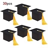 Konsait Graduation Decorations, 30PCS Graduation Candy Box DIY Grad Cap Box for Graduation Gift Graduation Party Favors Decor Party Supplies