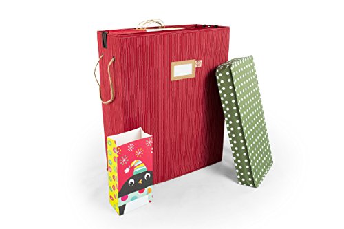 Santas Bags Decorated Holiday organizer. Gift Bag, Tissue, and Accessory Storage Box