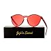 JOJO'S SECRET Oversized Square Sunglasses Metal Frame Flat Top Sunglasses JS009 (Gold/Transparent Red+Gold/Pink, 2.48)