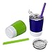 Housavvy 2 Pack 8 OZ Insulated Stainless Steel Kids Cups with Lids and Silicone Straws BPA Free Toddler Cups for Kids Smoothie Drinking