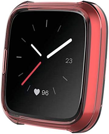 for Fitbit Versa Lite Screen Protector Watch Case, 2PCS Ultra Slim TPU Protector Smart Watch Case Cover for Fitbit Versa Lite Smart Watch