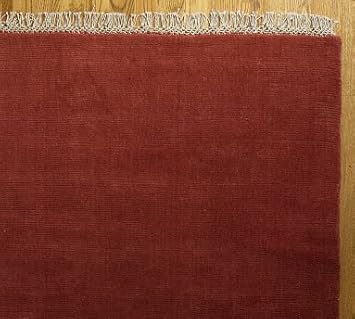 Amazon Com Pottery Barn Fringed Hand Loomed Rug Saffron Area