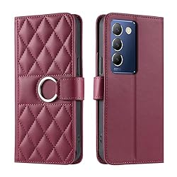 Lucyliy Compatible with vivo V40 SE 5G Case Flip PU