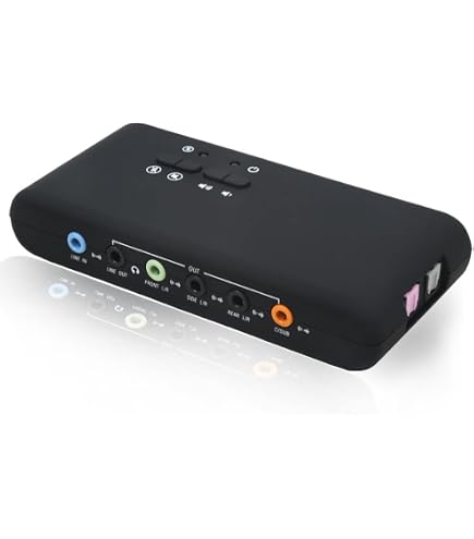 USB Sound Card External Adapter 5.1 Channel Surround for PC Laptop