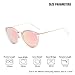 VeBrellen Plastic Frame Unisex Sunglasses Polarized TAC Mirrored Colorful Lens Driving Glasses UV400 (Pink Frame With Pink Lens, 54)