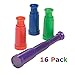 Kicko Collapsible Plastic Telescopes - Pack of 16-2.5 Inches Extends to 5 inches Assorted Colors - for Kids Boys and Girls Party Favors, Bag Stuffers, Fun, Toy, Prize