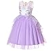 Molliya Unicorn Costume Dress Girl Princess Pageant Party Dresses Flower Evening Gowns Tutu Fancy Dress(Light Purple, 7T-8T)