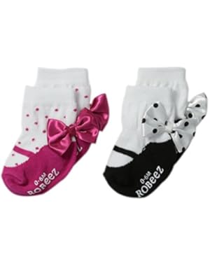 Baby-Girls Newborn 2 Pair Socks Take A Bow