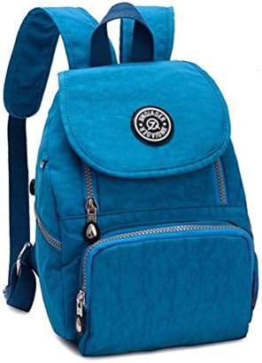 Qflmy Womens Girls Mini Waterproof Nylon Casual Lightweight Backpack and Daypack (ocean blue)