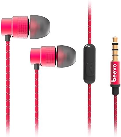 Wackolee In-ear Universal Headphones with Mic - Red